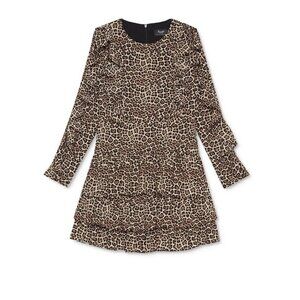 Bardot Junior dress Leopard print Rara ruffled dress - Big kid 18 years